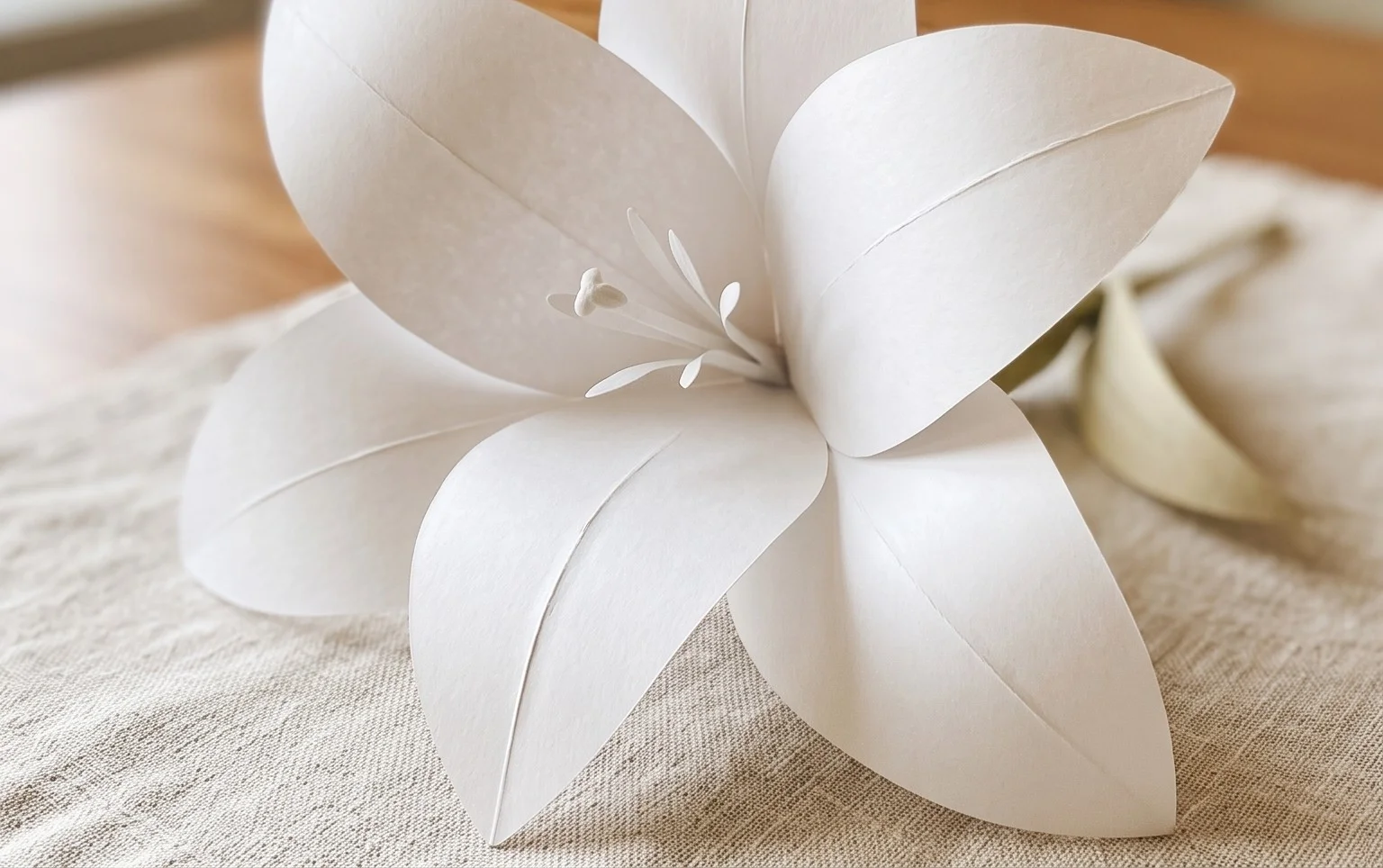 How to make paper Easter Lily flower, free template